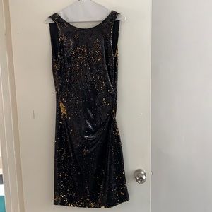 Black and gold sequin Zara dress
